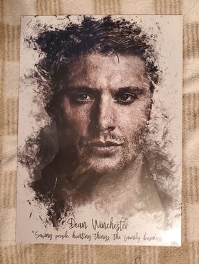 NWT Displate Supernatural Dean Winchester Metal Poster with Magnet